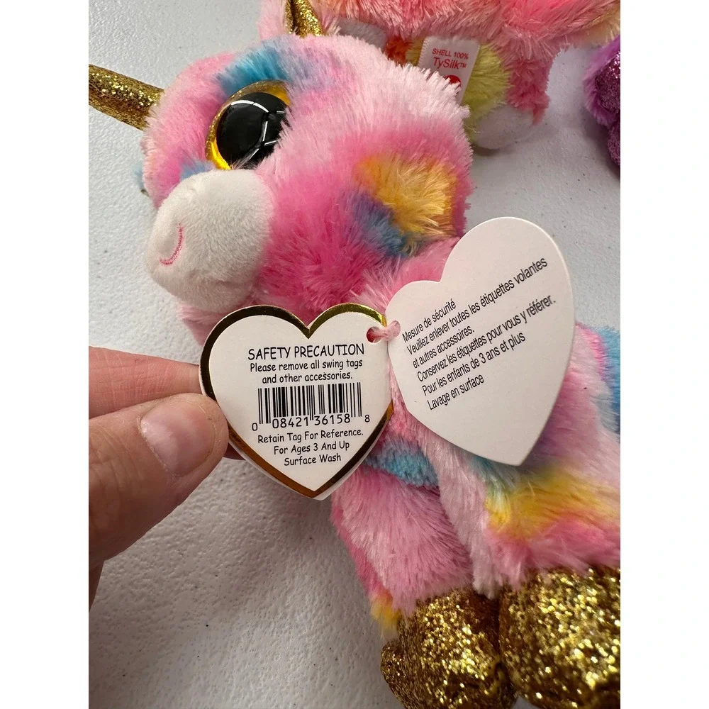 Ty Beanie Boos Plush Fantasia Yips Rosette Unicorn Chihuahua 6in Lot 3 Kids Toy